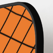 Schwarzes Netzgewebe auf orangefarbenem Paddel Pickleball Schläger (Linke Seite)