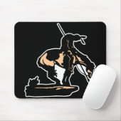 Schwarzes neues Ende der Spur Mousepad (Mit Mouse)