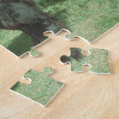 Schwarzes Neufundland-Wagen-Hundepuzzlespiel Puzzle (Seite)