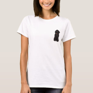 Schwarzes Neufundländer Grafik für Frauen T-Shirt