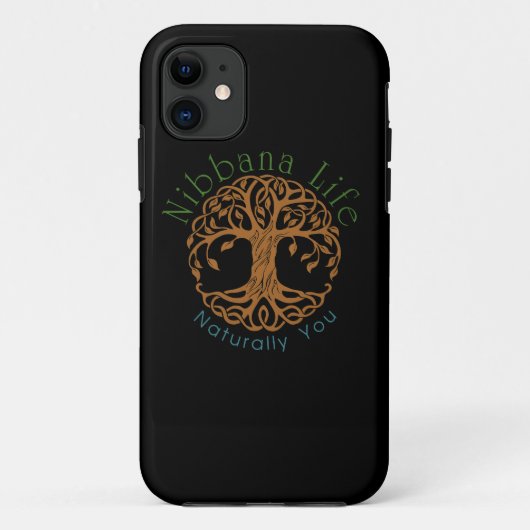 Schwarzes Nibbana Leben Case-Mate iPhone Hülle (Rückseite)