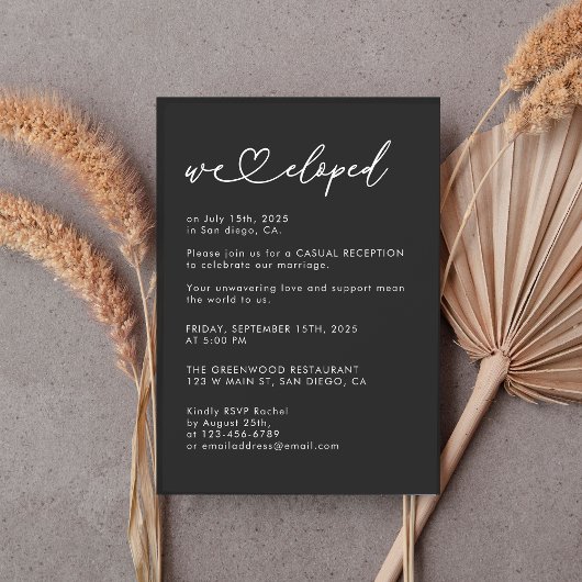 Schwarzes Nichts Extravagant, nur Liebe, die wir e Einladung