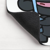 Schwarzes Ninja mit Klinge keine Wörter Mousepad (Ecke)