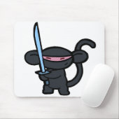 Schwarzes Ninja mit Klinge keine Wörter Mousepad (Mit Mouse)