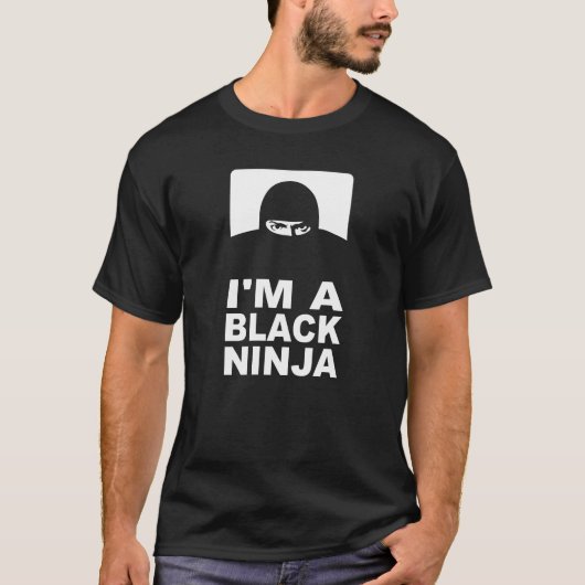 Schwarzes Ninja T-Shirt (Vorderseite)