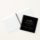 Schwarzes Notebook als Hochzeitsbuch Notizblock (Innenseite)
