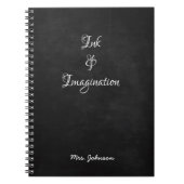 Schwarzes Notebook mit Tinte & Imaging Notizblock (Vorderseite)