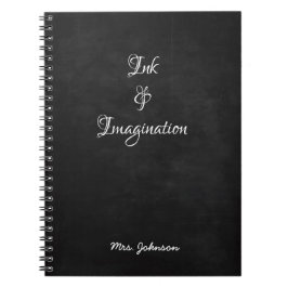 Schwarzes Notebook mit Tinte & Imaging Notizblock