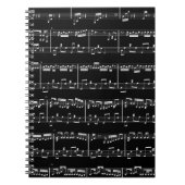 Schwarzes Notenen-Notizbuch Notizblock (Vorderseite)