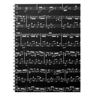 Schwarzes Notenen-Notizbuch Notizblock