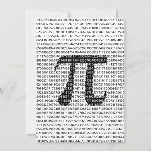 Schwarzes Number pi day mathematical symbol (Vorderseite)