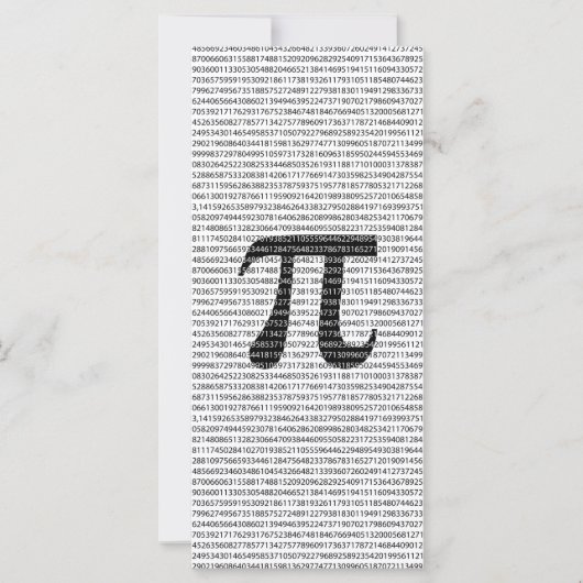 Schwarzes Number pi day mathematical symbol (Vorderseite)