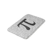 Schwarzes Number pi day mathematical symbol Badematte (Schrägansicht)