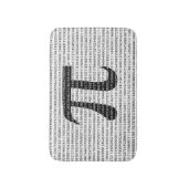 Schwarzes Number pi day mathematical symbol Badematte (Vorderseite Vertikal)