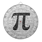 Schwarzes Number pi day mathematical symbol Dartscheibe (vorne)