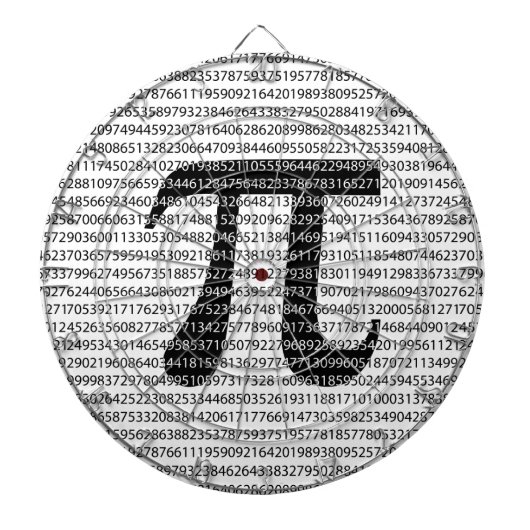 Schwarzes Number pi day mathematical symbol Dartscheibe (vorne)