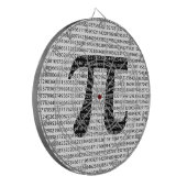 Schwarzes Number pi day mathematical symbol Dartscheibe (Vorderseite Links)