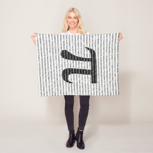 Schwarzes Number pi day mathematical symbol Fleecedecke (Beispiel)