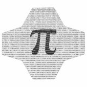 Schwarzes Number pi day mathematical symbol Fußball (Flach)