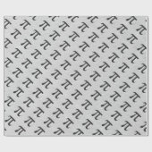Schwarzes Number pi day mathematical symbol Geschenkpapier (Flach)