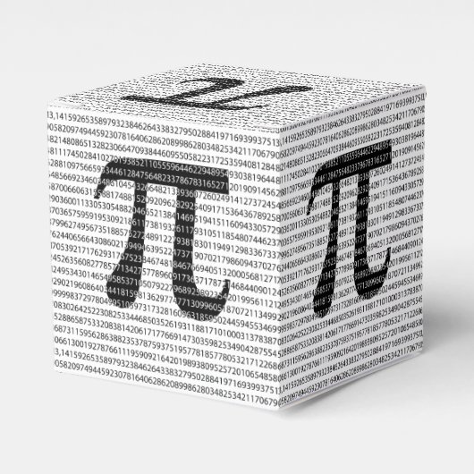Schwarzes Number pi day mathematical symbol Geschenkschachtel (Vorderseite)