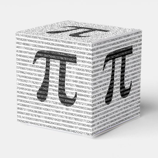 Schwarzes Number pi day mathematical symbol Geschenkschachtel (Rückseite)