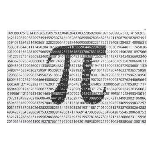 Schwarzes Number pi day mathematical symbol Kissenbezug (Rückseite)