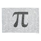 Schwarzes Number pi day mathematical symbol Kissenbezug (Vorderseite)