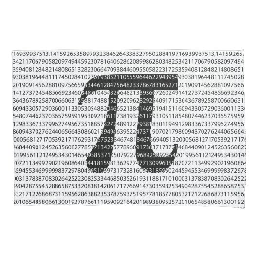 Schwarzes Number pi day mathematical symbol Kissenbezug (Vorderseite)