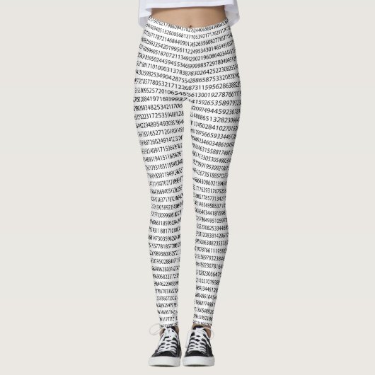 Schwarzes Number pi day mathematical symbol Leggings (Vorderseite)