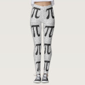 Schwarzes Number pi day mathematical symbol Leggings (Vorderseite)