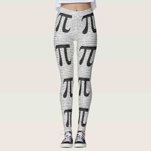 Schwarzes Number pi day mathematical symbol Leggings (Vorderseite)