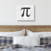 Schwarzes Number pi day mathematical symbol Leinwanddruck (Insitu (Schlafzimmer))