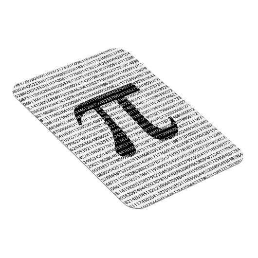 Schwarzes Number pi day mathematical symbol Magnet (Rechte Seite)