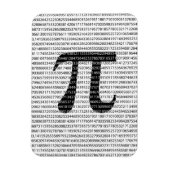 Schwarzes Number pi day mathematical symbol Magnet (Vertikal)