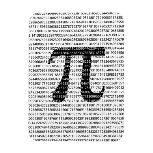Schwarzes Number pi day mathematical symbol Magnet (Vertikal)