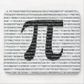 Schwarzes Number pi day mathematical symbol Mousepad (Vorne)