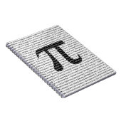 Schwarzes Number pi day mathematical symbol Notizblock (Rechte Seite)