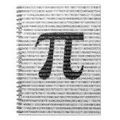 Schwarzes Number pi day mathematical symbol Notizblock (Vorderseite)
