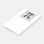 Schwarzes Number pi day mathematical symbol Post-it Klebezettel (angewinkelt)