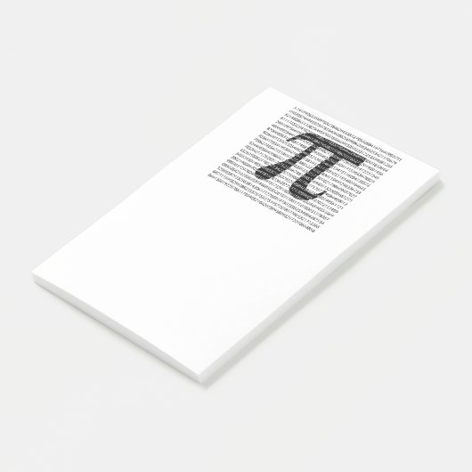 Schwarzes Number pi day mathematical symbol Post-it Klebezettel (angewinkelt)