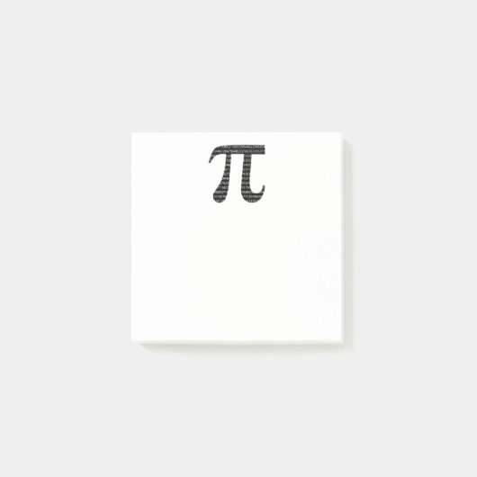 Schwarzes Number pi day mathematical symbol Post-it Klebezettel (Vorderseite)