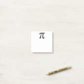 Schwarzes Number pi day mathematical symbol Post-it Klebezettel (Auf Schreibtisch)