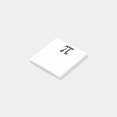 Schwarzes Number pi day mathematical symbol Post-it Klebezettel (angewinkelt)