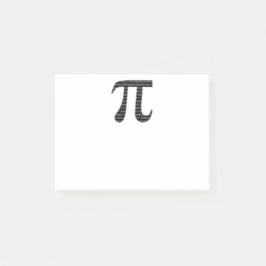 Schwarzes Number pi day mathematical symbol Post-it Klebezettel (Vorderseite)