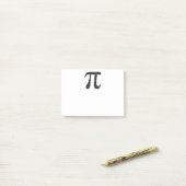 Schwarzes Number pi day mathematical symbol Post-it Klebezettel (Auf Schreibtisch)