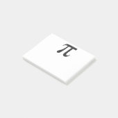 Schwarzes Number pi day mathematical symbol Post-it Klebezettel (angewinkelt)
