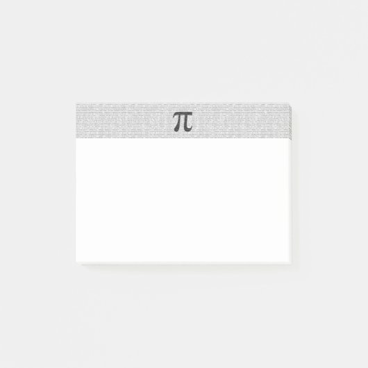Schwarzes Number pi day mathematical symbol Post-it Klebezettel (Vorderseite)