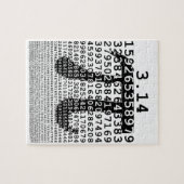 Schwarzes Number pi day mathematical symbol Puzzle (Horizontal)