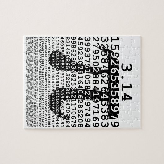 Schwarzes Number pi day mathematical symbol Puzzle (Horizontal)